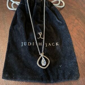Judith Jack Necklace .925 Silver, Shimmering Crystalsl on 16” chain NWT